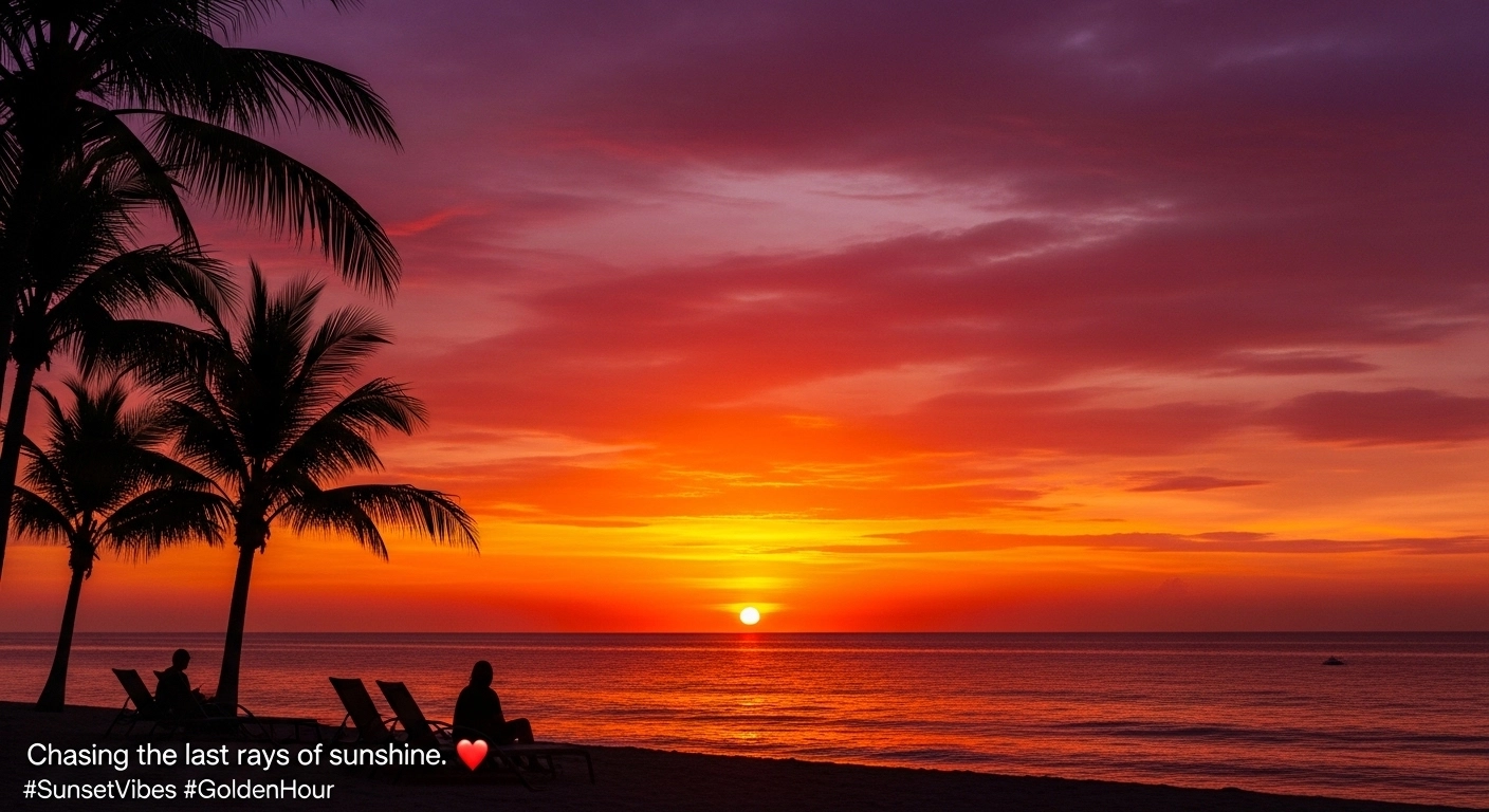 Sunset Captions for Instagram