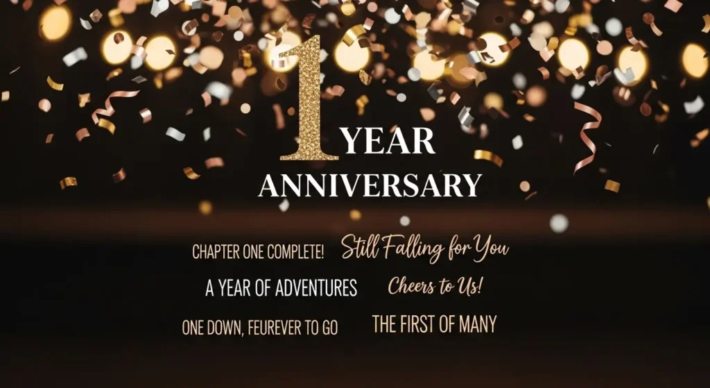 1 Year Anniversary Captions
