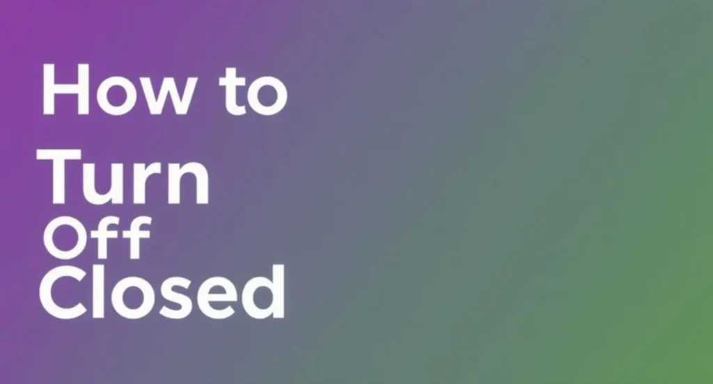 How to Turn Off Closed Caption