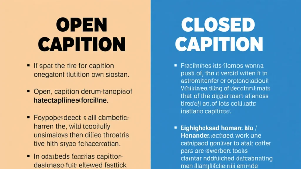 Open Caption vs Closed Caption