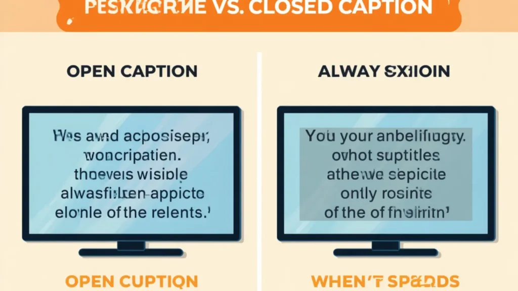 Open Caption vs Closed Caption