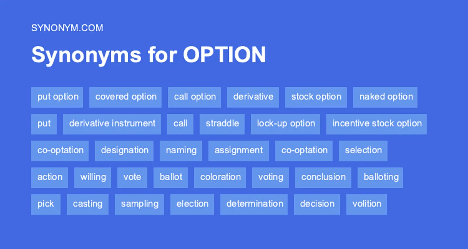 optional synonym
